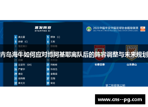 青岛海牛如何应对博阿基耶离队后的阵容调整与未来规划